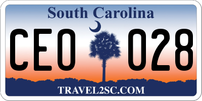SC license plate CEO028