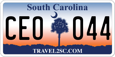 SC license plate CEO044