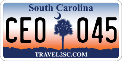 SC license plate CEO045