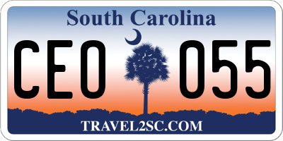 SC license plate CEO055
