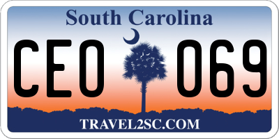 SC license plate CEO069