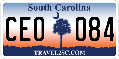 SC license plate CEO084