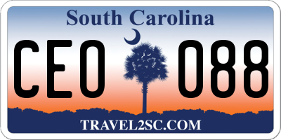 SC license plate CEO088