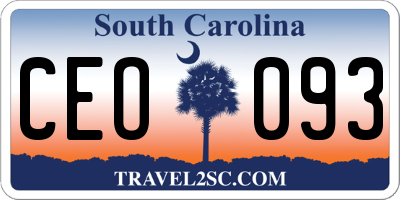 SC license plate CEO093