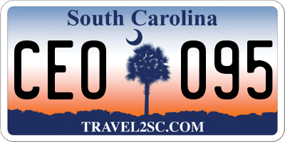 SC license plate CEO095