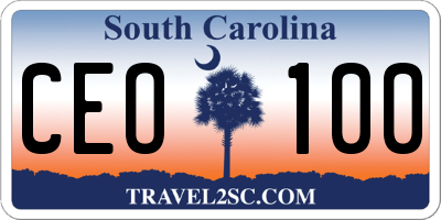 SC license plate CEO100