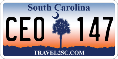 SC license plate CEO147