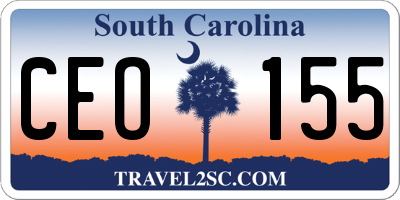 SC license plate CEO155