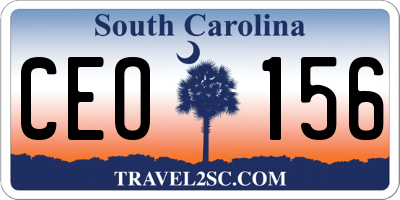 SC license plate CEO156