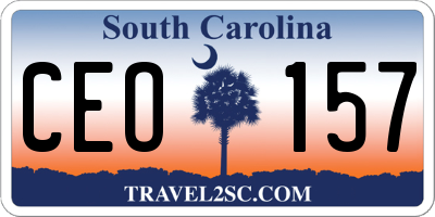 SC license plate CEO157