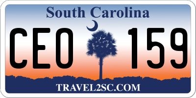 SC license plate CEO159