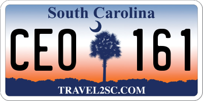 SC license plate CEO161