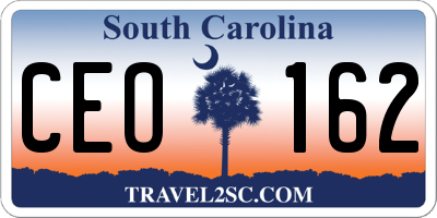 SC license plate CEO162