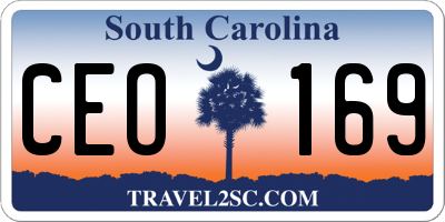 SC license plate CEO169