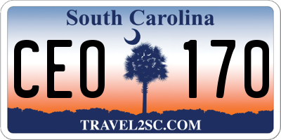 SC license plate CEO170