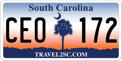 SC license plate CEO172