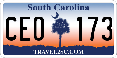 SC license plate CEO173