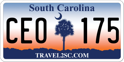 SC license plate CEO175