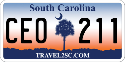 SC license plate CEO211