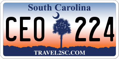 SC license plate CEO224