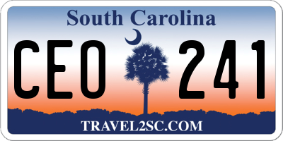 SC license plate CEO241