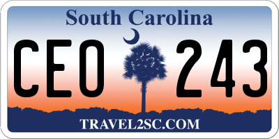 SC license plate CEO243