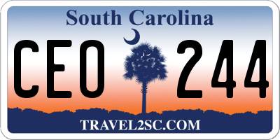 SC license plate CEO244