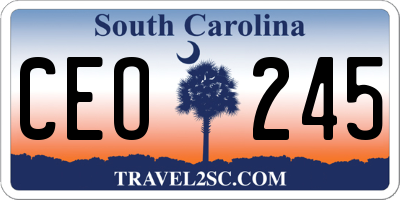SC license plate CEO245