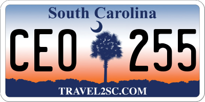 SC license plate CEO255