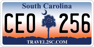 SC license plate CEO256