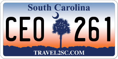 SC license plate CEO261