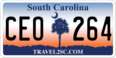 SC license plate CEO264