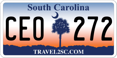SC license plate CEO272