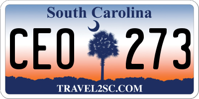 SC license plate CEO273