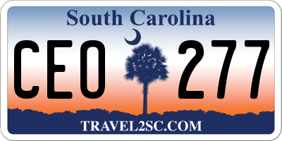 SC license plate CEO277