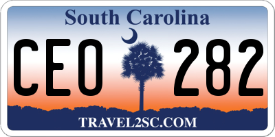 SC license plate CEO282