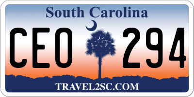 SC license plate CEO294