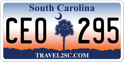 SC license plate CEO295