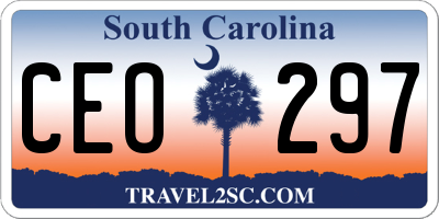 SC license plate CEO297