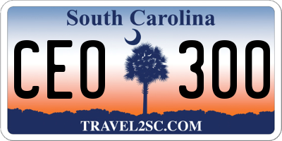 SC license plate CEO300