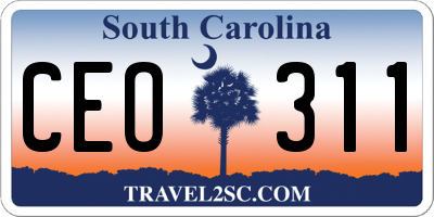 SC license plate CEO311