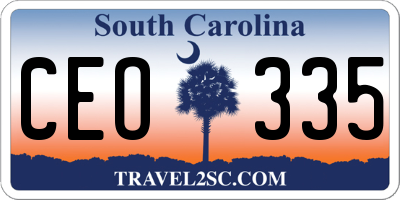 SC license plate CEO335