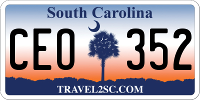 SC license plate CEO352