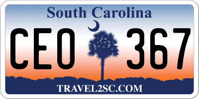 SC license plate CEO367