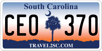 SC license plate CEO370