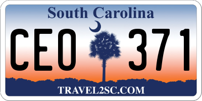 SC license plate CEO371