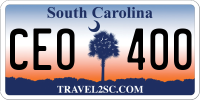 SC license plate CEO400