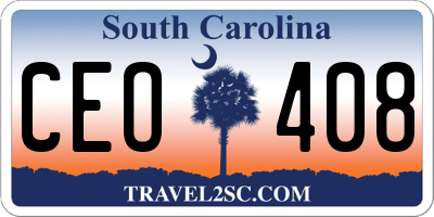 SC license plate CEO408