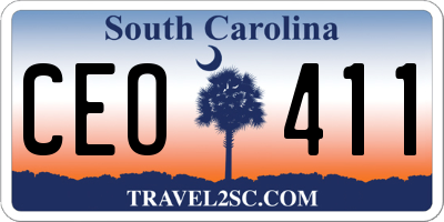 SC license plate CEO411