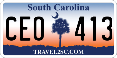 SC license plate CEO413